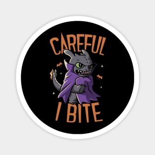 Careful I Bite Funny Cute Spooky Magnet